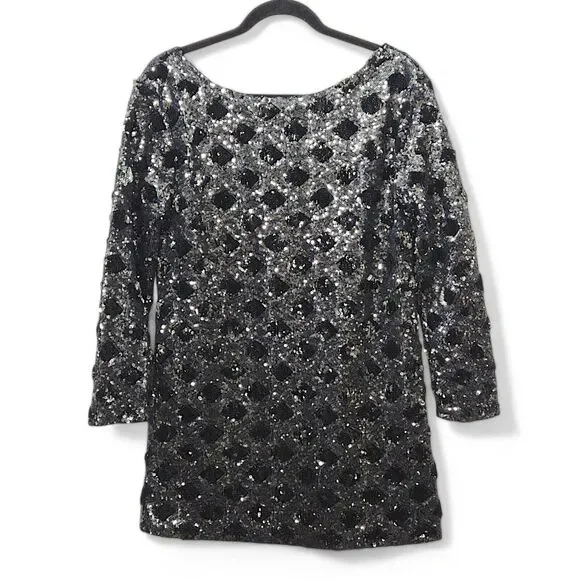 Zara Dresses Zara Womens Dress Night Luxe Glamcore Sequin Mesh